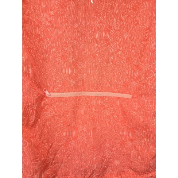 Asics Womens Windbreaker Running Jacket Large Coral Hooded - Picture 8 of 10